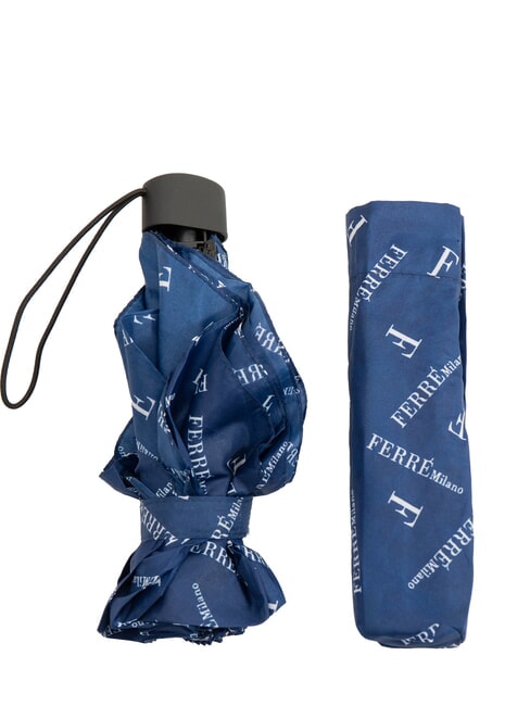 FERRÈ LOGO ALL OVER Manueller Mini-Regenschirm Marine03 - Regenschirme