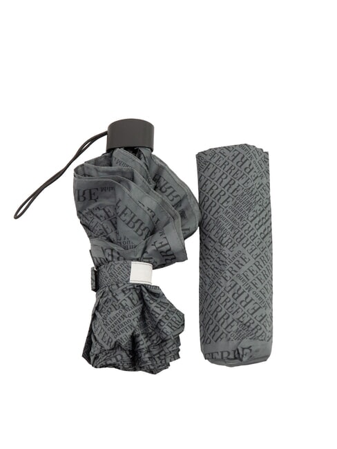 FERRÈ MINI Winddichter manueller Regenschirm graue Krawatte 02 - Regenschirme