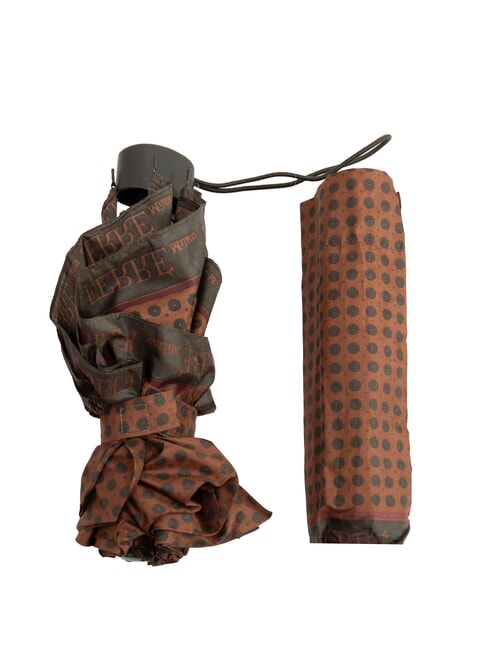 FERRÈ MINI Winddichter manueller Regenschirm braune Krawatte 01 - Regenschirme