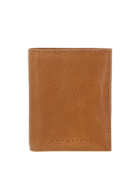 THE BRIDGE ETTORE Vertikales Kartenetui aus Leder Curry abb dunkles Ruthenium - Brieftaschen Herren