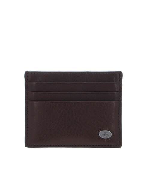THE BRIDGE FABIO Flaches Kartenetui aus Leder Süße Kastanie Ruthenium dk - Brieftaschen Herren