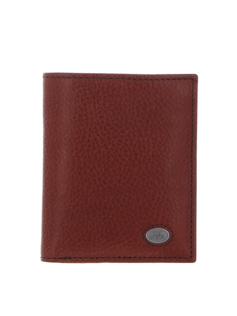 THE BRIDGE FABIO Vertikales Kartenetui aus Leder Braun / Ruthenium - Brieftaschen Herren