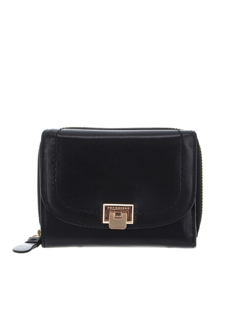 THE BRIDGE FEDERICA Kleine Geldbörse aus Leder Schwarzes Gold - Brieftaschen Damen