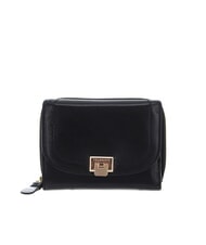 THE BRIDGE FEDERICA Kleine Geldbörse aus Leder Schwarzes Gold - Brieftaschen Damen - 1