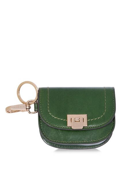 THE BRIDGE FEDERICA Leder-Geldbörse mit Schlüsselring englische grüne abb. Gold - Brieftaschen Damen