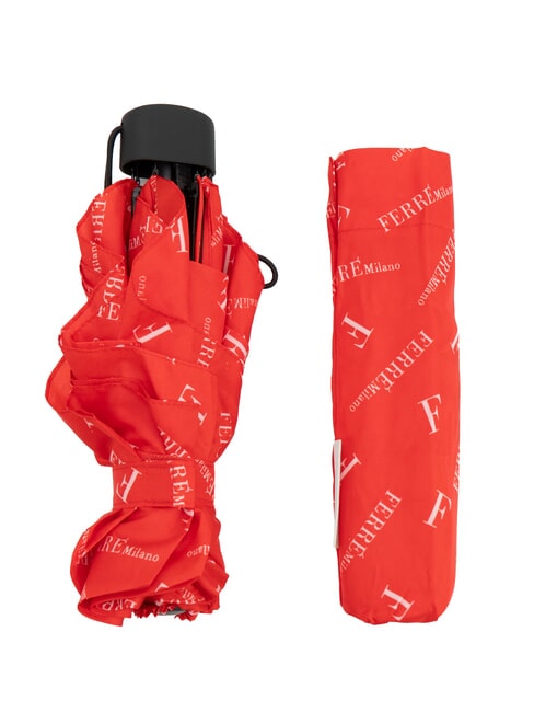 FERRÈ LOGO ALL OVER Manueller Mini-Regenschirm rot03 - Regenschirme