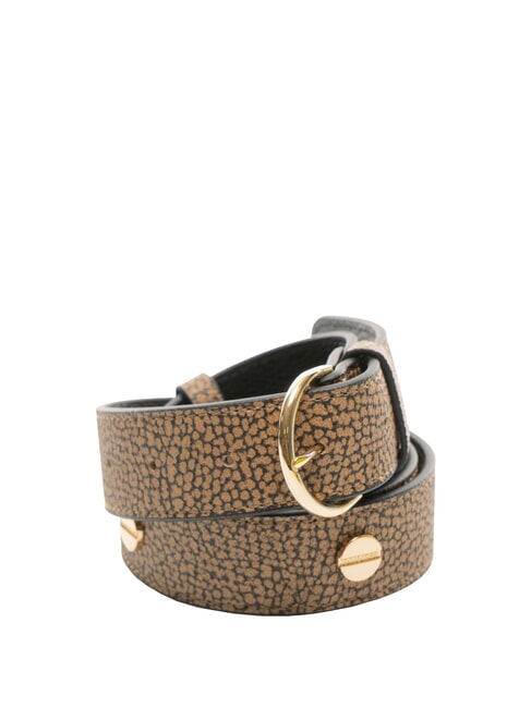 BORBONESE GRAFFITI Gürtel mit Nieten natur op / schwarz - Gürtel