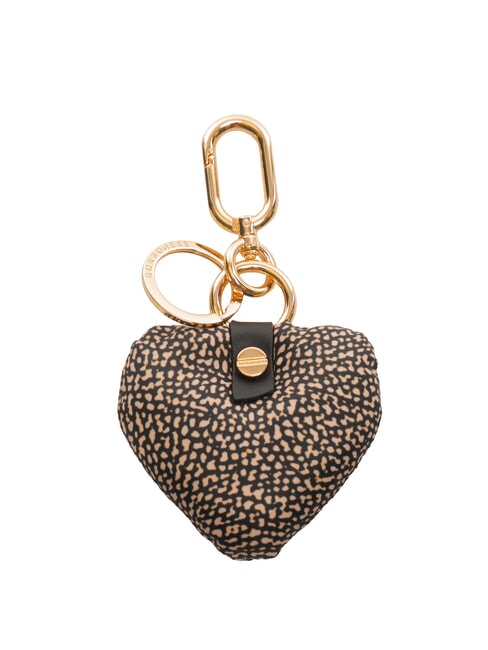 BORBONESE KEYRING Cuore Schlüsselanhänger mit Charm OP / NATUR / SCHWARZ - Schlüsselanhänger und Schlüsseletuis