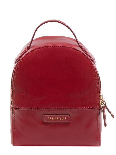 THE BRIDGE ELETTRA Runder Lederrucksack Beere Abb. Gold - Damentaschen