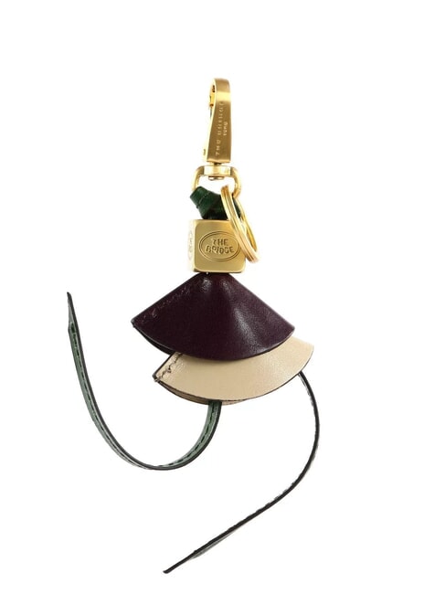 THE BRIDGE DUCCIO Schlüsselanhänger mit Lederanhänger Multi-Trauben/Butter/Grün-Abk. Gold - Schlüsselanhänger und Schlüsseletuis