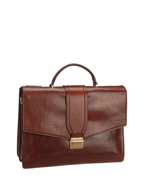 THE BRIDGE DANTE Aktentasche aus Leder für 15-Zoll-Laptop BRAUN - Arbeitstaschen