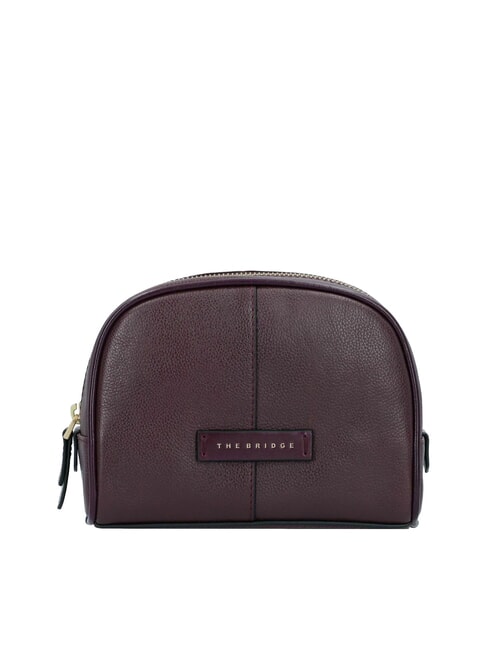 THE BRIDGE ELISABETTA Mittlere Lederschönheit Traube abb. Gold - Beauty-Case