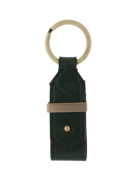 THE BRIDGE DUCCIO Schlüsselanhänger mit Lederanhänger englische grüne abb. Gold - Schlüsselanhänger und Schlüsseletuis