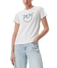 PINKO QUENTIN T-Shirt mit Schmuckstein-Applikation - T-Shirts und Tops für Damen