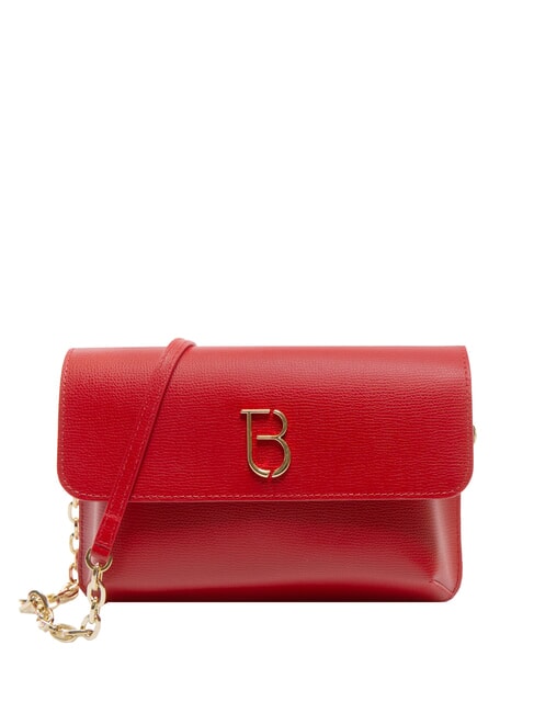 TOSCA BLU BIANCA Leder-Umhängetasche mit Kette KORALLE - Damentaschen