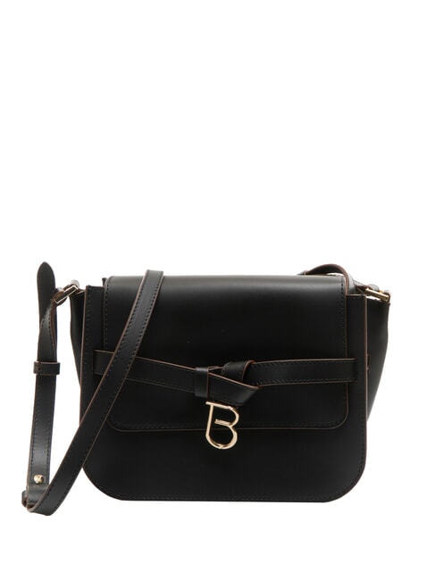 TOSCA BLU AMELIA Umhängetasche aus Leder mit Anhänger Schwarz - Damentaschen