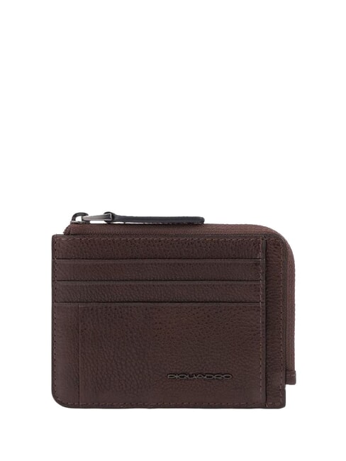 PIQUADRO PAAVO  Kartenetui / Münzbörse aus Leder MORO - Brieftaschen Herren