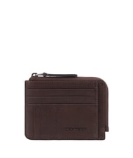 PIQUADRO PAAVO  Kartenetui / Münzbörse aus Leder MORO - Brieftaschen Herren - 1