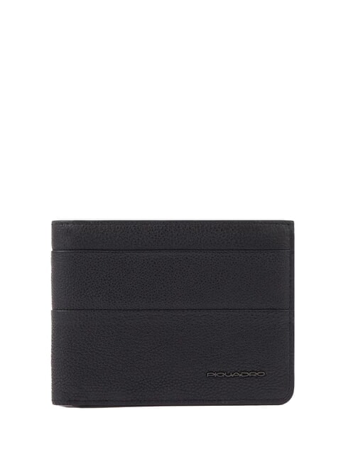 PIQUADRO PAAVO Münzgeldbörse aus Leder mit Klappe Schwarz - Brieftaschen Herren