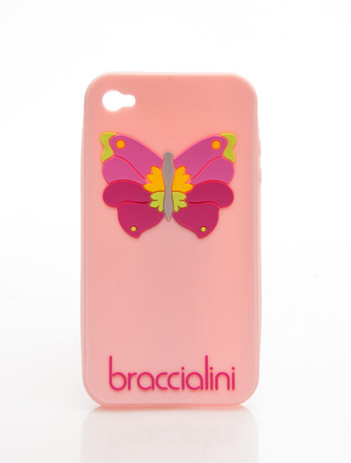 BRACCIALINI Cover  Schmetterling Für iPhone4 Schwarz - Tablettmappe &amp; Organizer