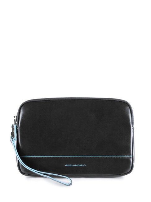 PIQUADRO BLUE SQUARE Clutch aus Leder mit Manschette Schwarz - Umhängetaschen Herren