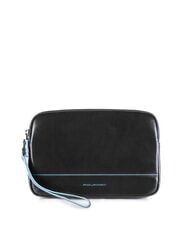 PIQUADRO BLUE SQUARE Clutch aus Leder mit Manschette - Umhängetaschen Herren