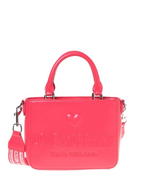 LOVE MOSCHINO MADE WITH LOVE Mini-Handtasche mit Schultergurt Fuchsie - Damentaschen
