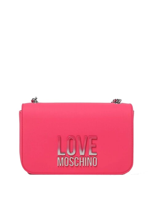 LOVE MOSCHINO LETTERING BICOLOR Umhängetasche Fuchsie - Damentaschen