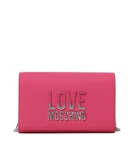 LOVE MOSCHINO CHAIN Lettering Umhängetasche Fuchsie - Damentaschen - 1