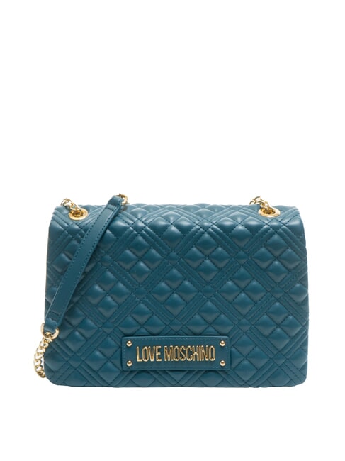 LOVE MOSCHINO QUILTED Convertible Schulter-/Umhängetasche Smaragd - Damentaschen
