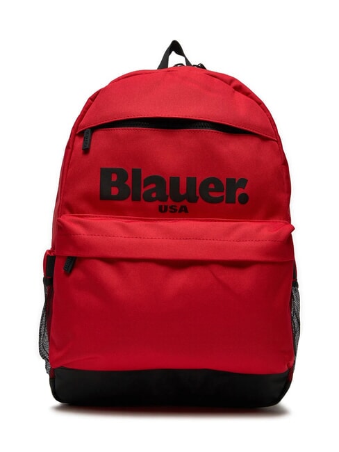 BLAUER BASIC Rucksack mit Maxi-Logo-Print Rot - Rucksäcke für Schule &amp; Freizeit