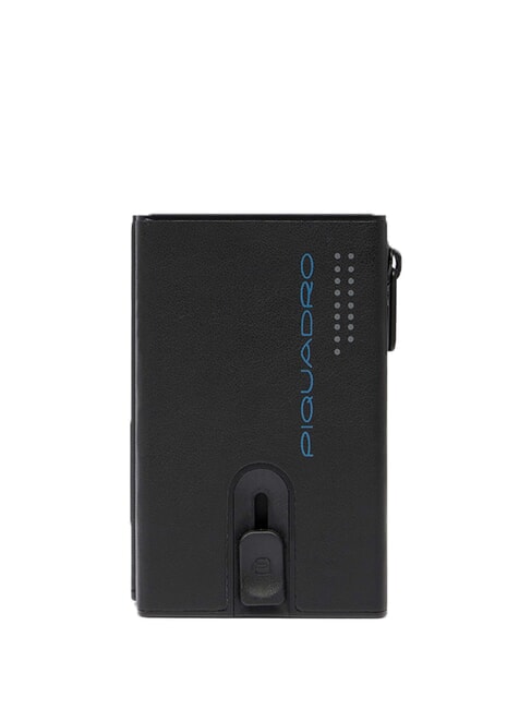 PIQUADRO URBAN Kompakte Lederbrieftasche mit Schieber schwarz grigiongr - Brieftaschen Herren
