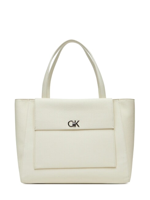 CALVIN KLEIN CK MEDIUM Schulter-Shopper Kreide - Damentaschen
