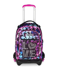 SEVEN GLOW LOVE JACK 3WD Abnehmbarer Rucksack-Trolley, 3 Räder - Rucksäcke mit Trolleyfunktion