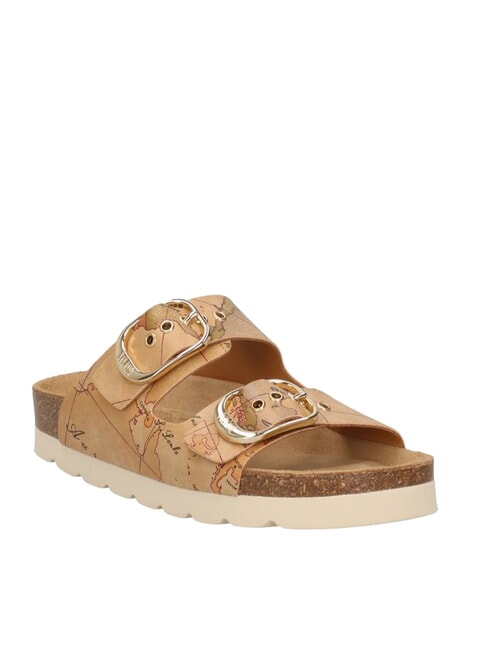 ALVIERO MARTINI PRIMA CLASSE GEO CLASSIC Slipper mit 2 Schnallen NATÜRLICH - Damenschuhe