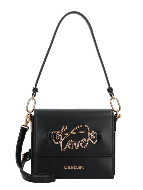 LOVE MOSCHINO CURSIVE LOGO Umhängetasche mit Schultergurt Schwarz - Damentaschen