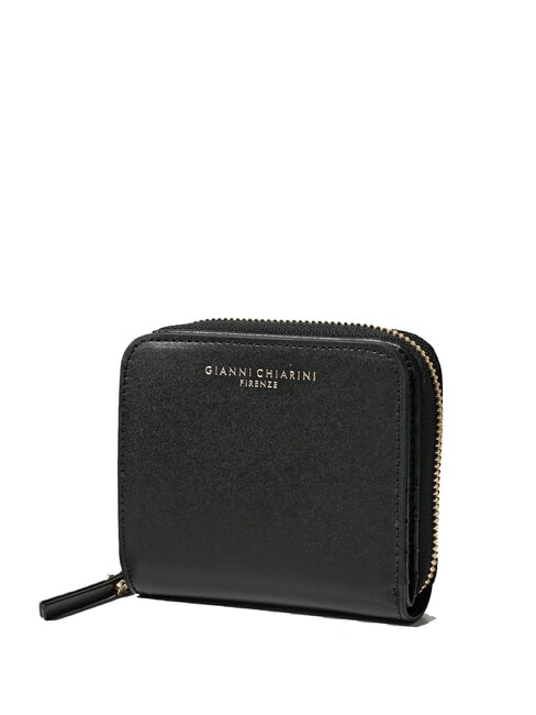 GIANNI CHIARINI WALLETS VACCHETTA CALF Kleine Geldbörse aus Glattleder Schwarz - Brieftaschen Damen