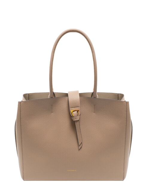 COCCINELLE ALBA Schultertasche aus gehämmertem Leder Puderrosa - Damentaschen