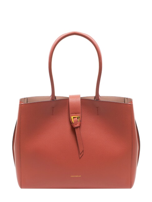 COCCINELLE ALBA Schultertasche aus gehämmertem Leder Topf - Damentaschen