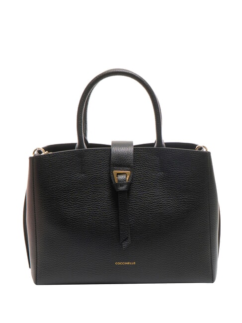 COCCINELLE ALBA Tote Bag aus gehämmertem Leder Schwarz - Damentaschen