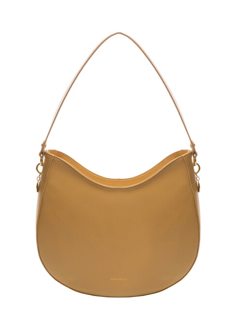 COCCINELLE ALPHA Schultertasche aus gehämmertem Leder frisches Beige - Damentaschen