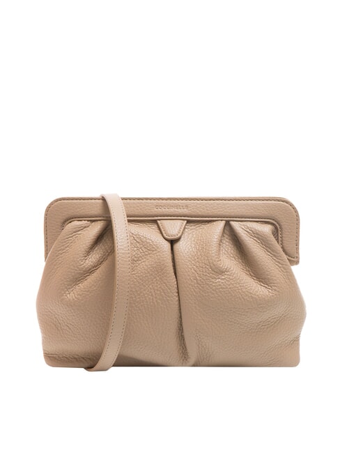 COCCINELLE DILETTA SOFT Clutch aus gehämmertem Leder Puderrosa - Damentaschen