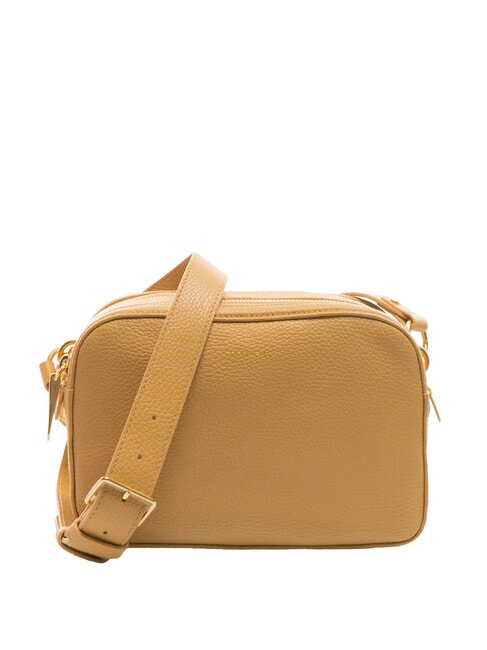 COCCINELLE ALPHA Kameratasche aus gehämmertem Leder frisches Beige - Damentaschen