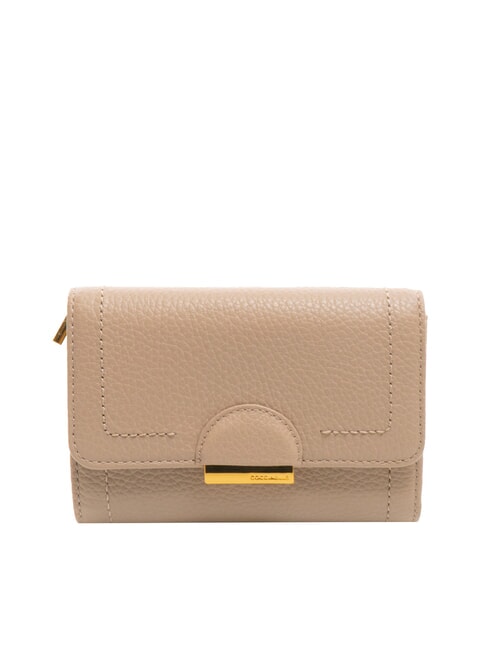 COCCINELLE TALEA Mittelgroße Brieftasche aus gehämmertem Leder Puderrosa - Brieftaschen Damen