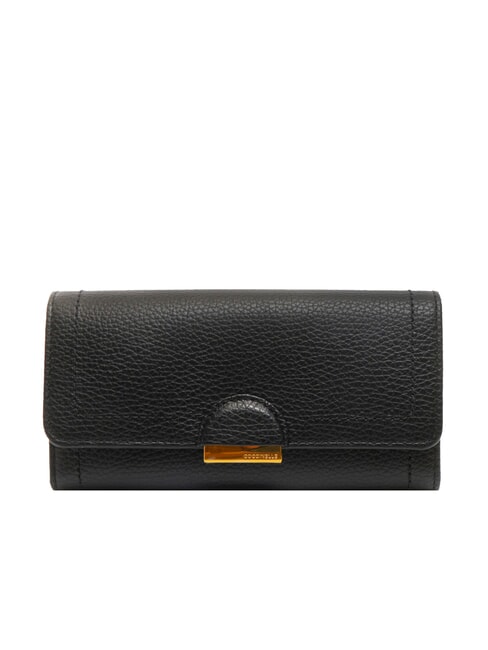 COCCINELLE TALEA Kontinentale Brieftasche aus gehämmertem Leder Schwarz - Brieftaschen Damen