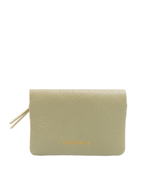 COCCINELLE SOFTY Kartenetui aus gehämmertem Leder Seladongrün - Brieftaschen Damen