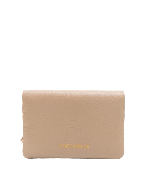 COCCINELLE SOFTY Kartenetui aus gehämmertem Leder Puderrosa - Brieftaschen Damen