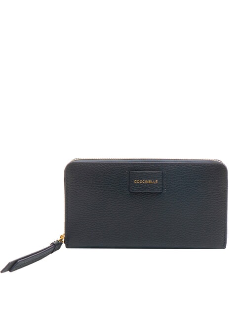 COCCINELLE VOILE Große Brieftasche aus Leder mit Rundum-Reißverschluss Mitternachtsblau - Brieftaschen Damen