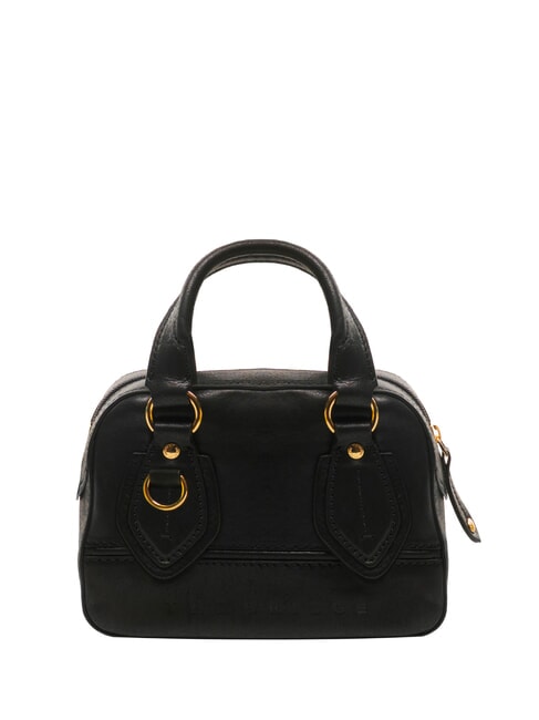THE BRIDGE DAPHNE Mini-Kofferraumtasche aus Leder Schwarzes Gold - Damentaschen