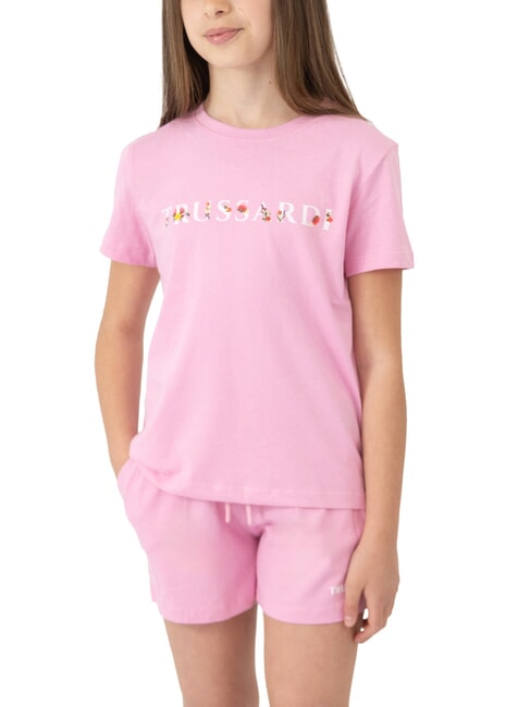 TRUSSARDI FATUTI Set aus T-Shirt und Bermudashorts rosa - Trainingsanzüge für Kinder
